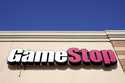 A GameStop sign is displayed above a store in Urbandale, Iowa, on January 28, 2021