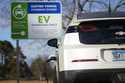 A Chevrolet Volt charges at at a station outside the Denver Museum of Nature and Science Tuesday, J…