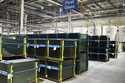 Stacks of glass panes are shown during a grand opening tour of the Fuyao Glass America plant, Frida…