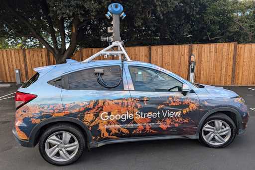 One of the cars that Google uses to periodically to photograph the millions of destinations covered…