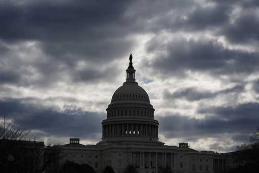 The Capitol in Washington, is framed by early morning clouds, March 19, 2024