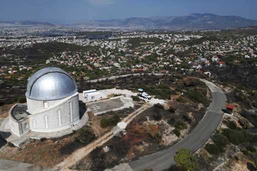 The area around National Observatory on Penteli mountain, which had been burned in a mid-August wil…