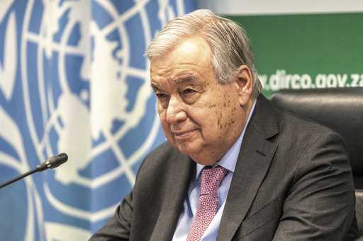 Secretary General of the United Nations, Antonio Guterres, during a visit in Pretoria, South Africa…