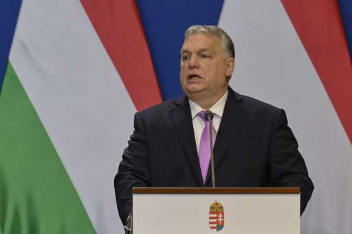 Hungarian Prime Minister Viktor Orban speaks during a press conference with his Sweden's counterpar…