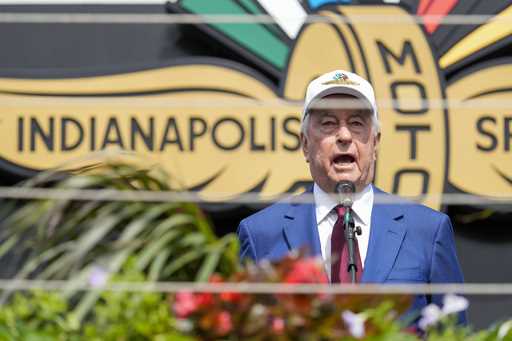 Indianapolis Motor Speedway owner Roger Penske delivers the command before the Indianapolis 500 aut…