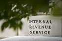 The sign outside the Internal Revenue Service building is seen