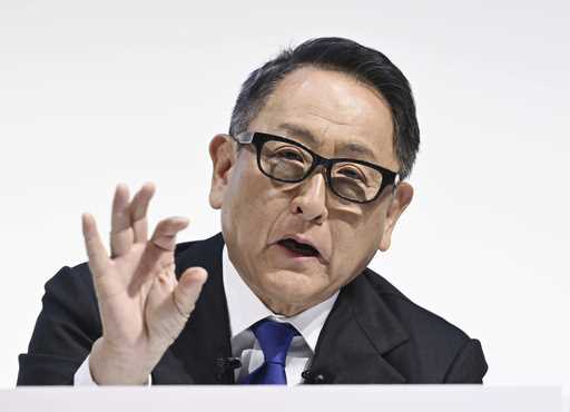 Toyota Chairman Akio Toyoda speaks during a news conference in Tokyo, June 3, 2024