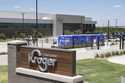 The exterior of Kroger's fulfillment center is shown on July 27, 2022 in Dallas, Tex