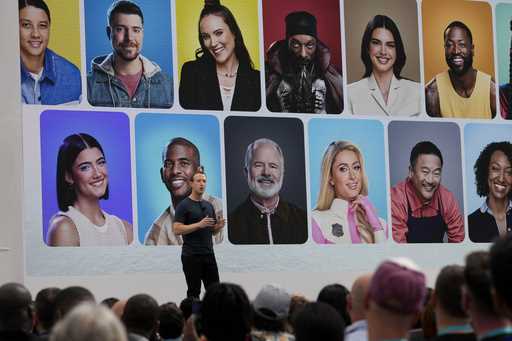 Meta CEO Mark Zuckerberg speaks during the tech giant's Connect developer conference in Menlo Park,…