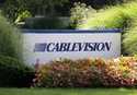 A sign is displayed at Cablevision headquarters in Bethpage, N