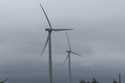 Land-based wind turbines spin in Atlantic City, N