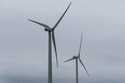 Land-based wind turbines spin in Atlantic City, N.J. on Sept. 18, 2024. (AP Photo/Wayne Parry)