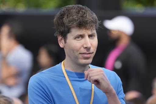 OpenAI CEO Sam Altman attends an Apple event announcing new products in Cupertino, Calif