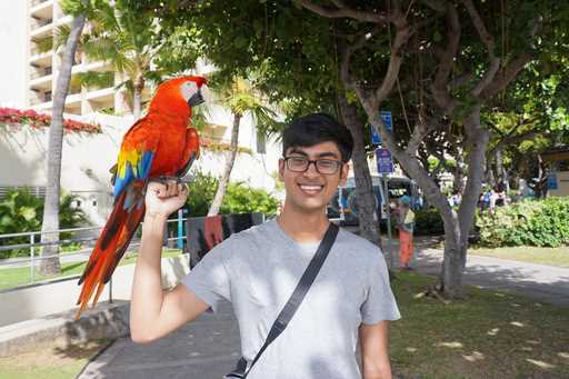 Suchir Balaji poses for a photo in Hawaii in 2018