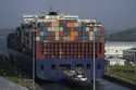 A cargo ship goes through the Panama Canal's Cocoli locks in Panama City, Friday, February 21, 2025…