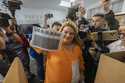 Jenniffer González, Puerto Rico's New Progressive Party candidate for Governor, shows her ballot du…