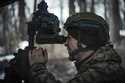 A Ukrainian serviceman prepares to fire a M777 howitzer towards Russian positions at the frontline …