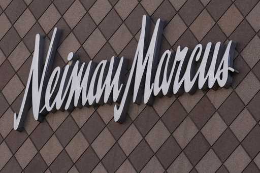 A Neiman Marcus sign is shown in San Francisco, Sunday, March 17, 2024
