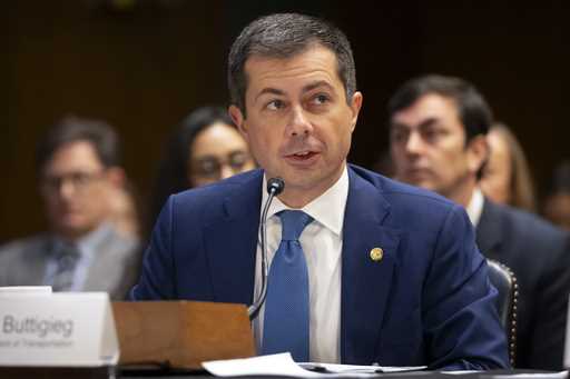 Transportation Secretary Pete Buttigieg appears before the Senate Appropriations Committee on Capit…