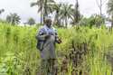 Alhaji Aboubacar Kowa, Imam and farming leader, poses for a photo in a rice field near the Sierra L…