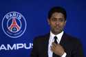 PSG president Nasser Al-Khelaifi speaks during a press conference at the new Paris-Saint-Germain tr…