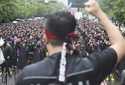 Members of the National Samsung Electronics Union shout slogans during a rally outside of Samsung E…