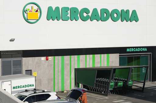 Facade of a Mercadona supermarket in San Sebastian de los Reyes, on the outskirts of Madrid, Thursd…