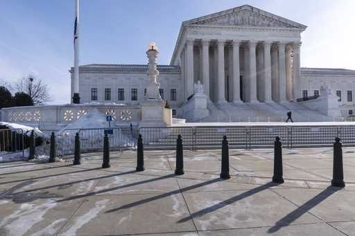 The Supreme Court is seen as the court discusses TikTok, Friday, January 10, 2025, in Washington