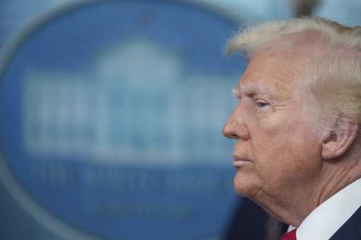 President Donald Trump in the James Brady Press Briefing Room at the White House, Thursday, January…