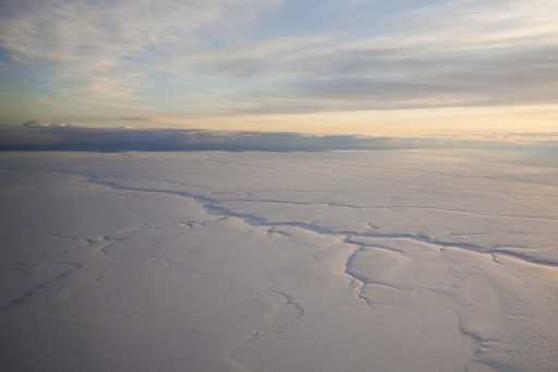 The snow-covered coastal plain area of the Arctic National Wildlife Refuge is seen, Monday, October…