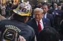 Former President Donald Trump speaks with construction workers in midtown Manhattan, April 25, 2024…