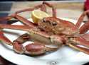 Snow Crab with lemon sits on a plate at the Au Pied De Cochon restaurant, April 18, 2008, in Montre…