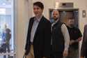 Canada Prime Minister Justin Trudeau walks through the lobby of the Delta Hotel by Marriott, Saturd…