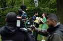 A production team is filming scenes of a Turkish drama with actor Paris Baktas and actress Yagmur Y…