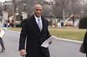 Housing and Urban Development Secretary Scott Turner, walks towards the West Wing following a TV in…