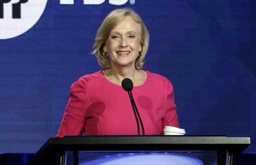 PBS President and CEO Paula Kerger speaks during the PBS Executive Session at the Television Critic…