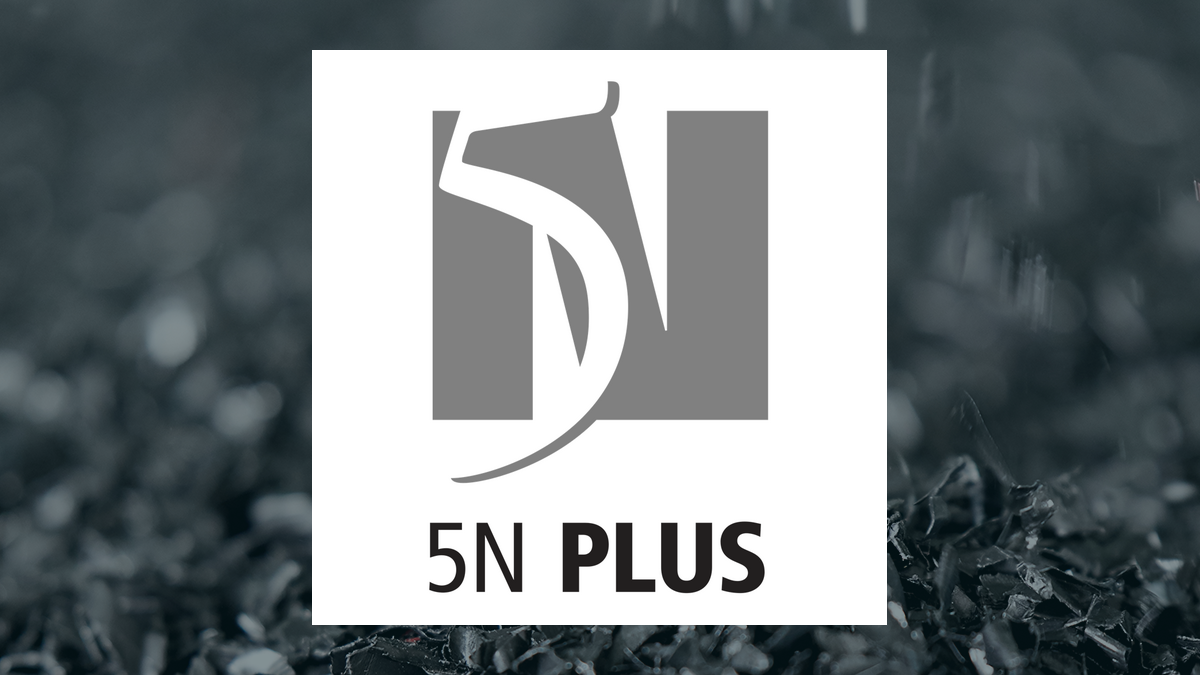 5N Plus logo with Basic Materials background