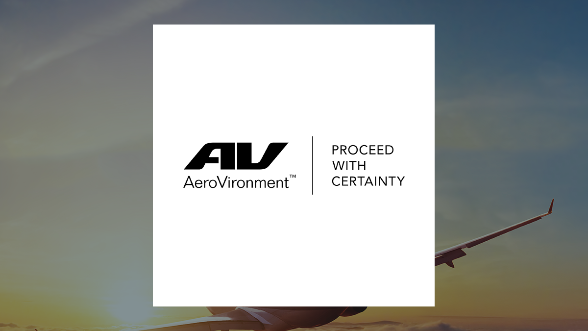 AeroVironment logo with Aerospace background