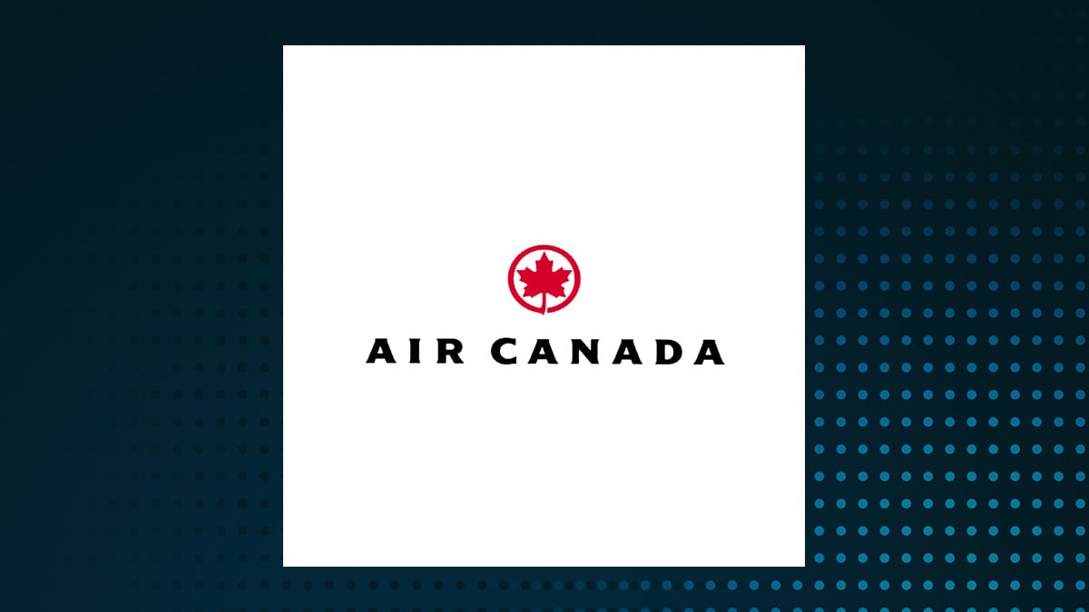 Air Canada logo with Industrials background