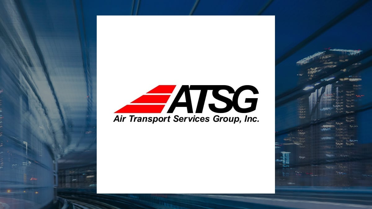 Air Transport Services Group logo with Transportation background