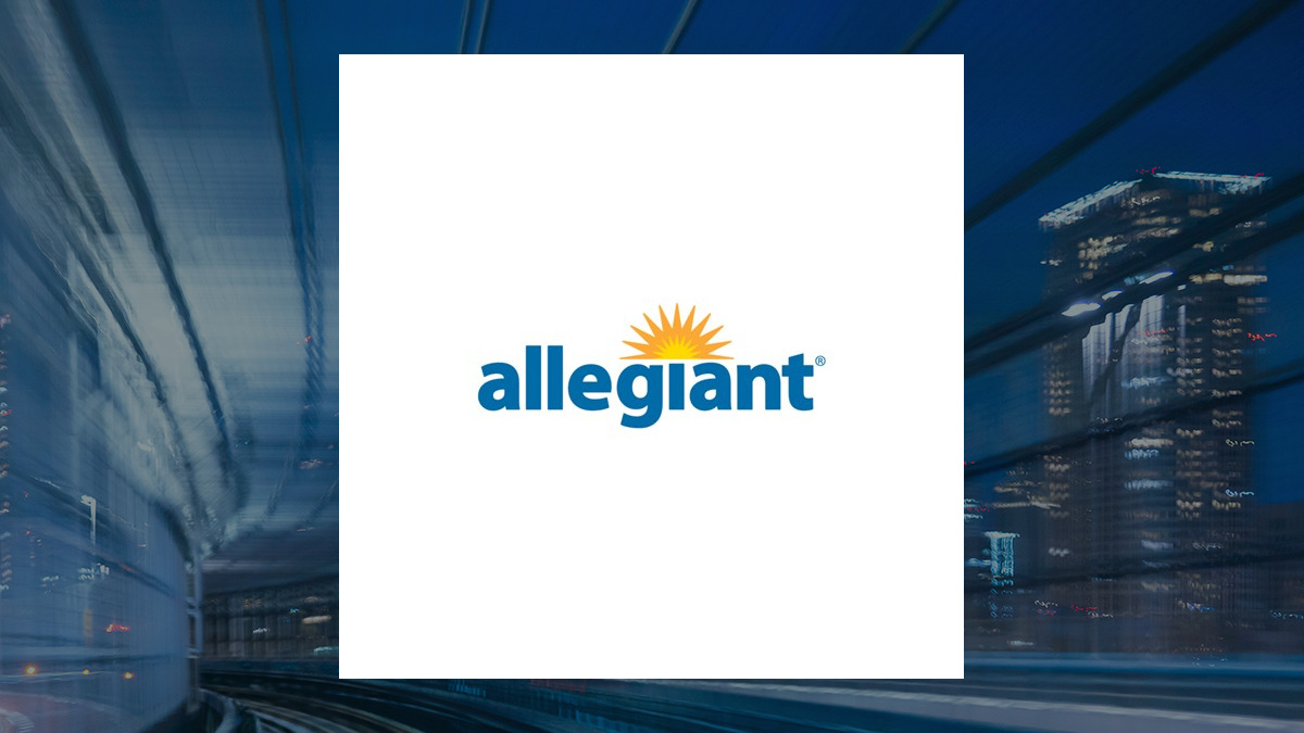 Allegiant Travel logo with Transportation background