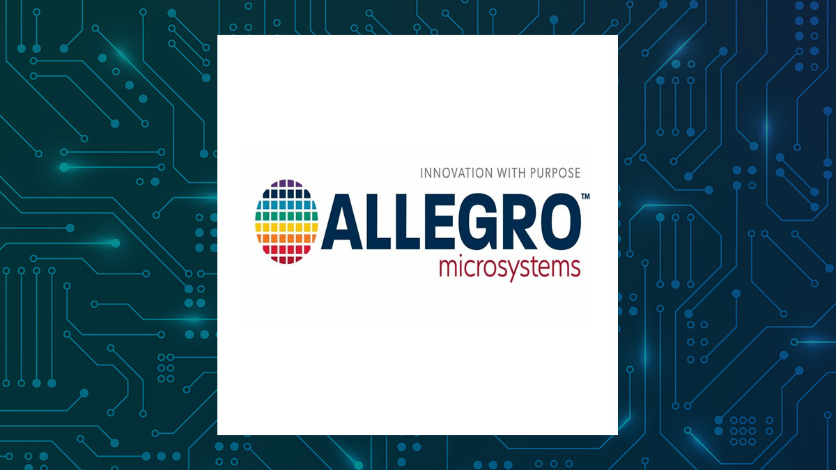 Allegro MicroSystems logo with Computer and Technology background