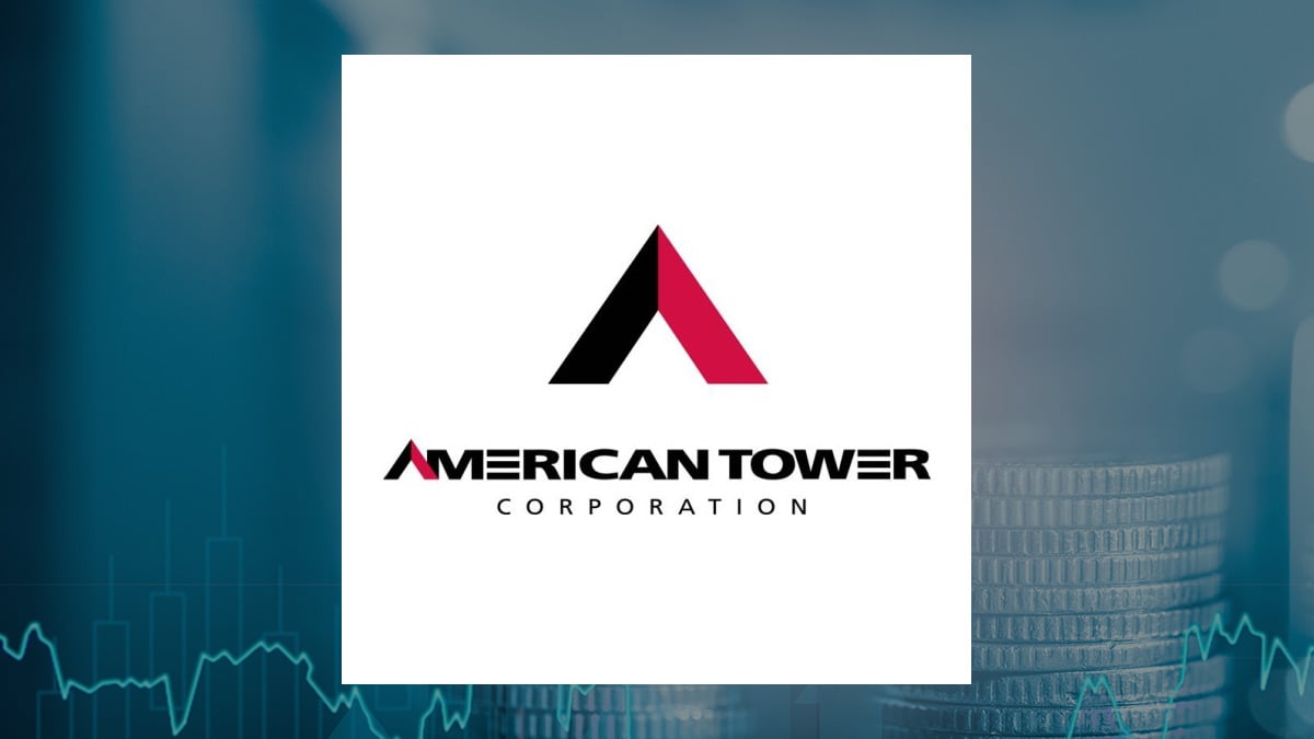 American Tower logo with Finance background