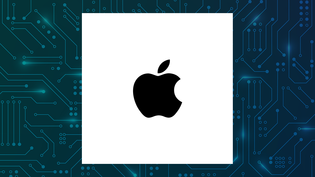 Apple logo with Computer and Technology background