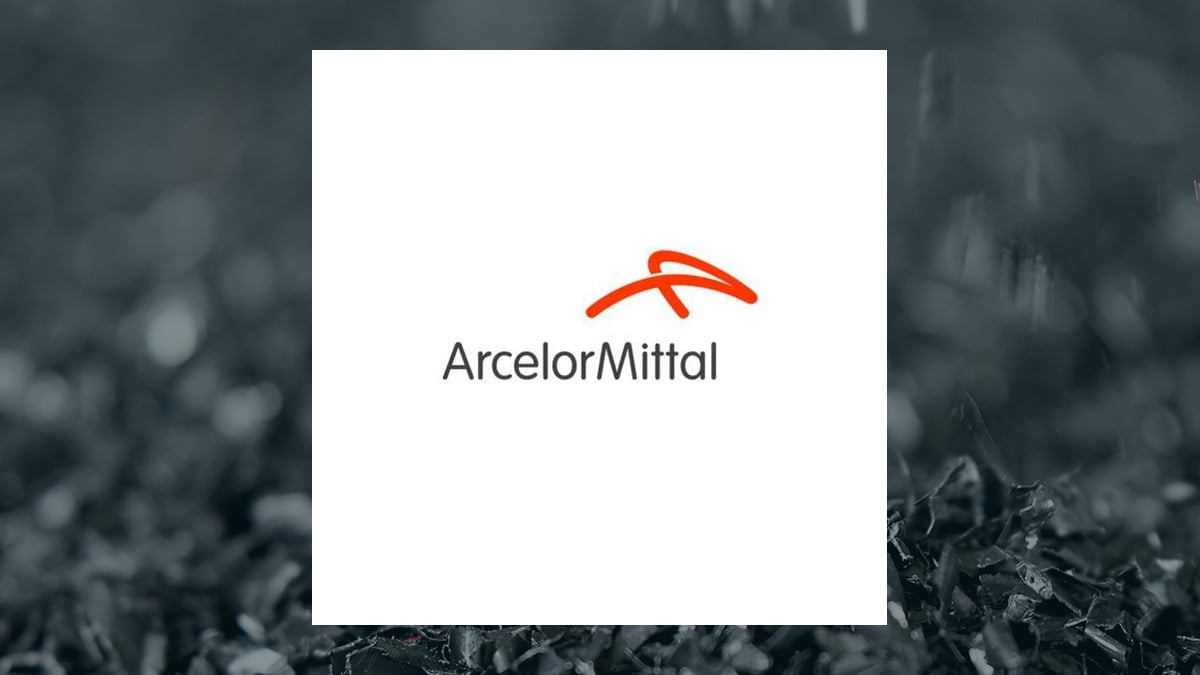 ArcelorMittal logo with Basic Materials background