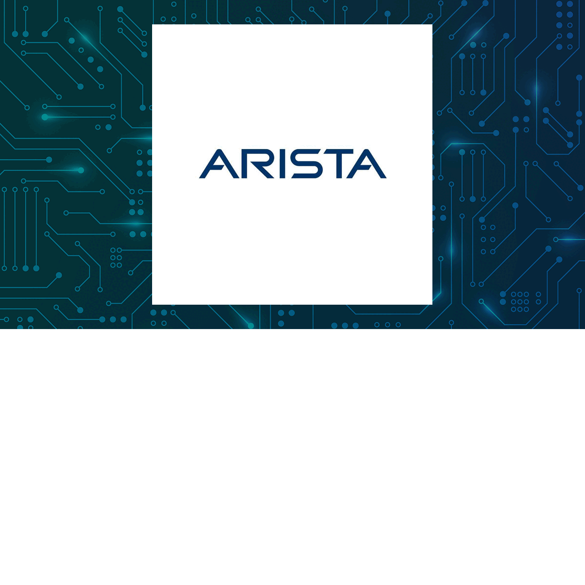 Arista Networks logo with Computer and Technology background