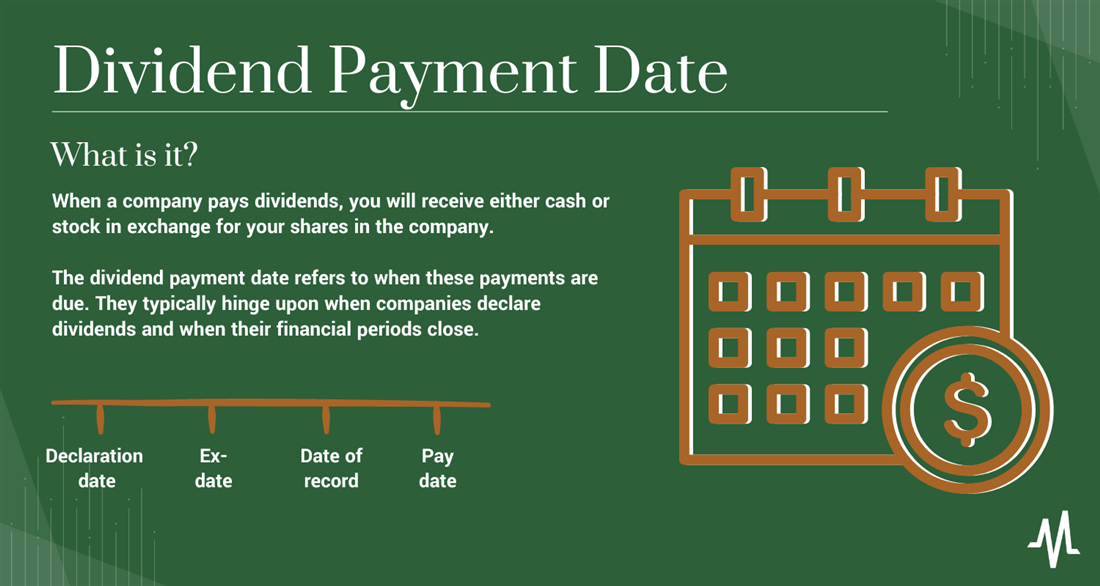 dividend payment date calendar infographic