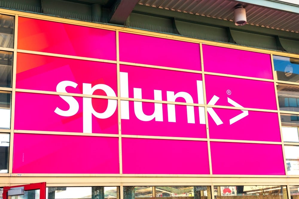 Splunk sign with logo; learn more about Splunk earnings and shares on MarketBeat.