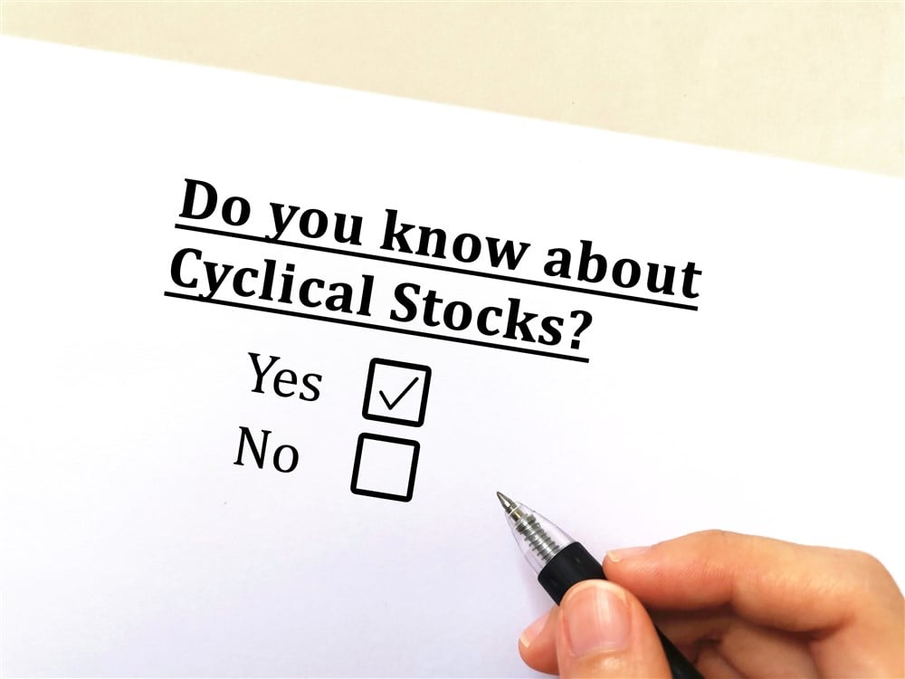 cyclical stocks with checkmark