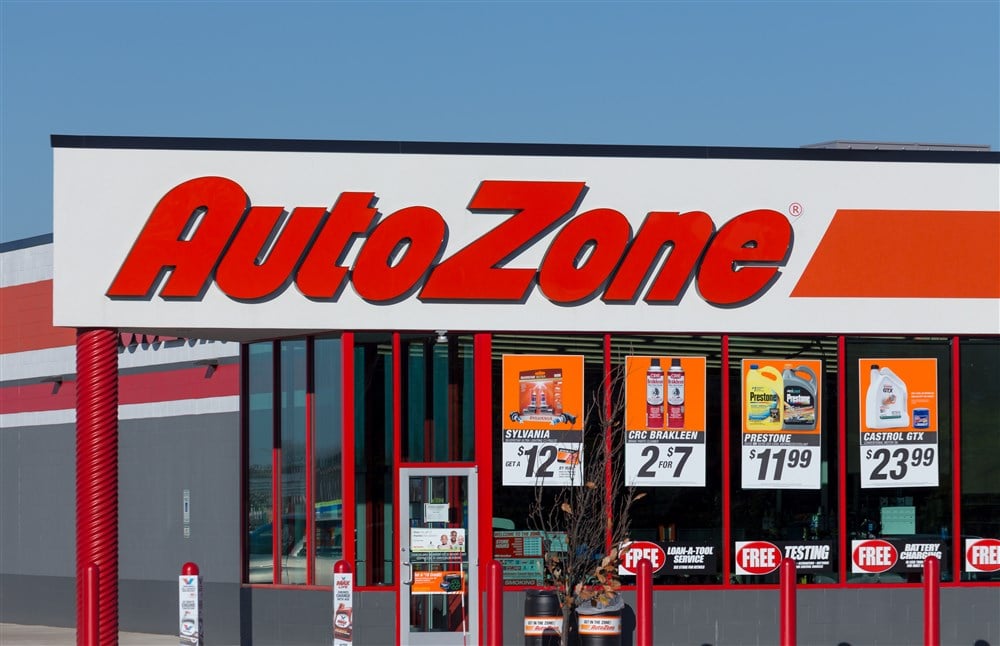 AutoZone store front with logo